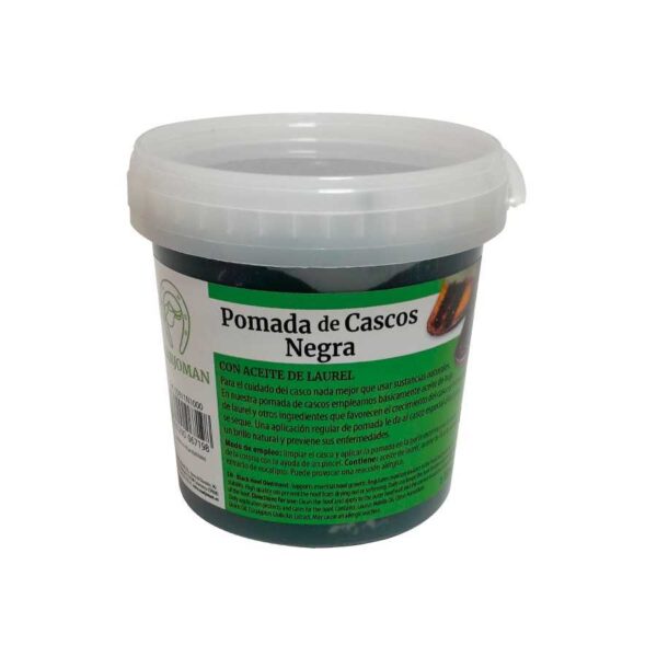 Envase de pomada negra para cascos Marjoman de 1 litro