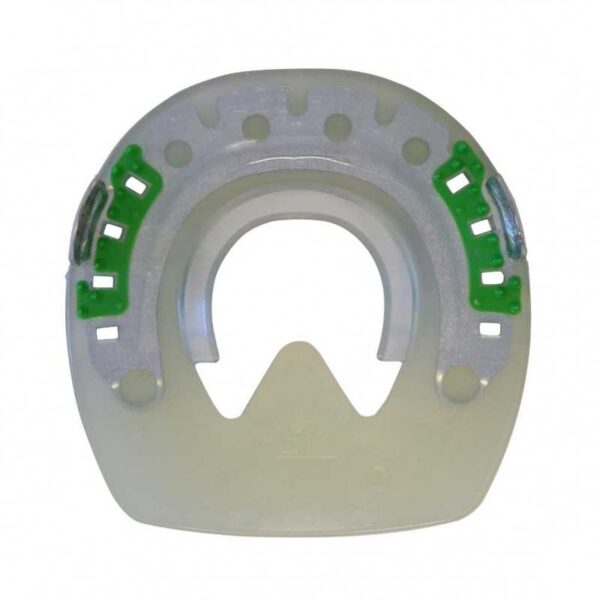 Vista del modelo Herradura Duplo verde con rolling y dos pestañas