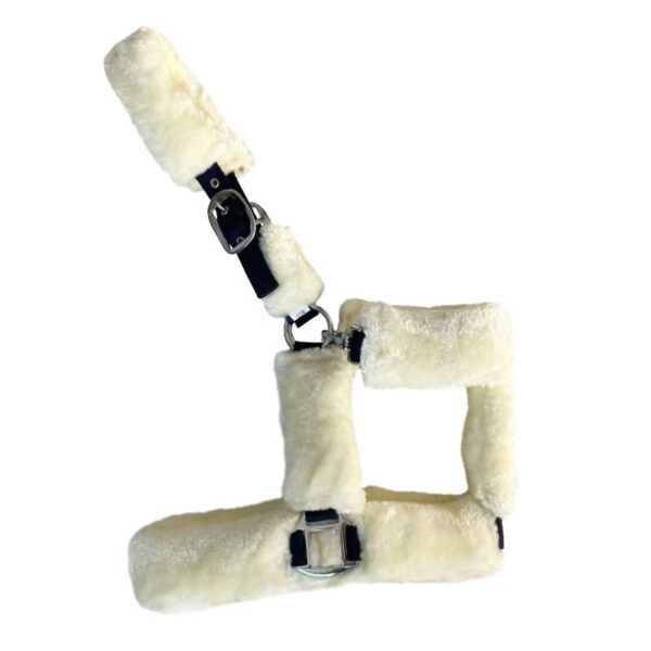 Cabezada de nylon recubierta de borreguillo — blanco