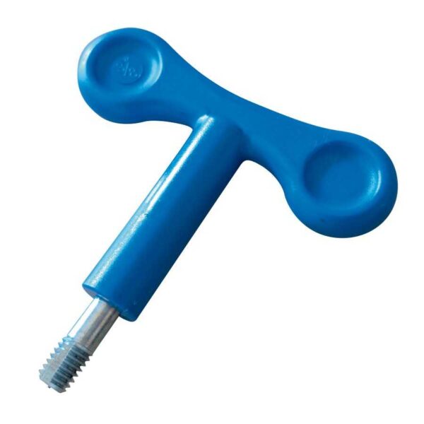 Llave T Sell azul para roscas de ramplón de 3/8 de pulgada