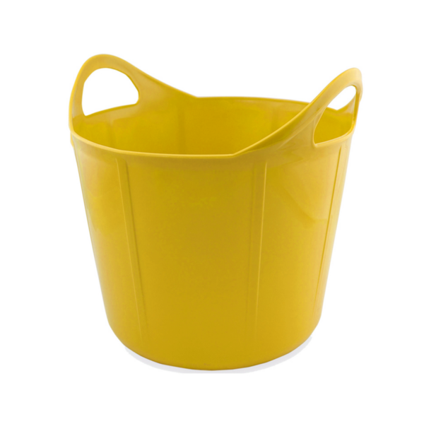 Cubo flexible Tattini amarillo de 28 litros