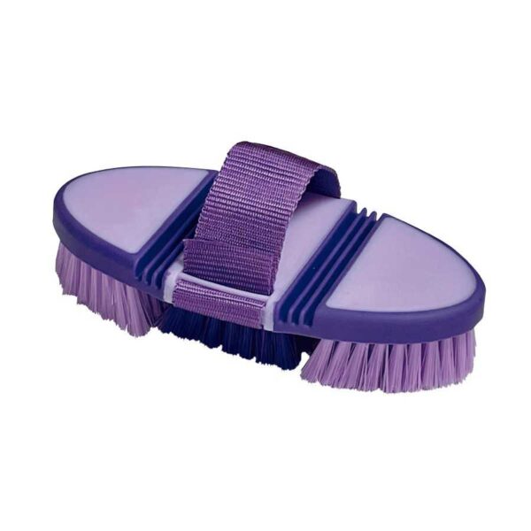 Bruza flexible morada y lavanda con asa ajustable