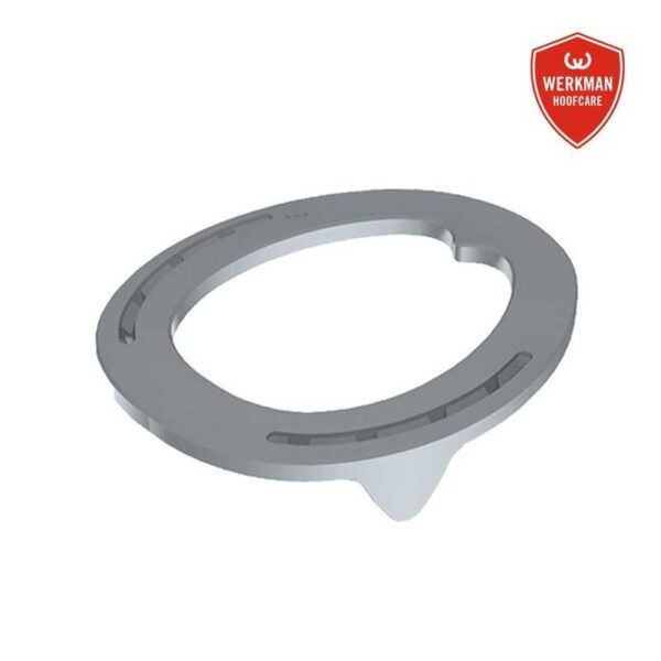Vista del modelo Herradura Werkman Eggbar anterior de 8 mm