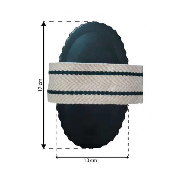 Esquema de rasqueta ovalada de 17 por 10 cm