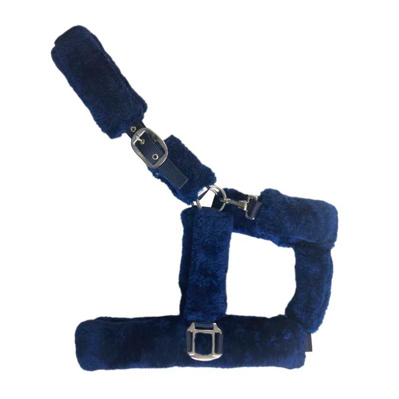 Cabezada de nylon recubierta de borreguillo — azul
