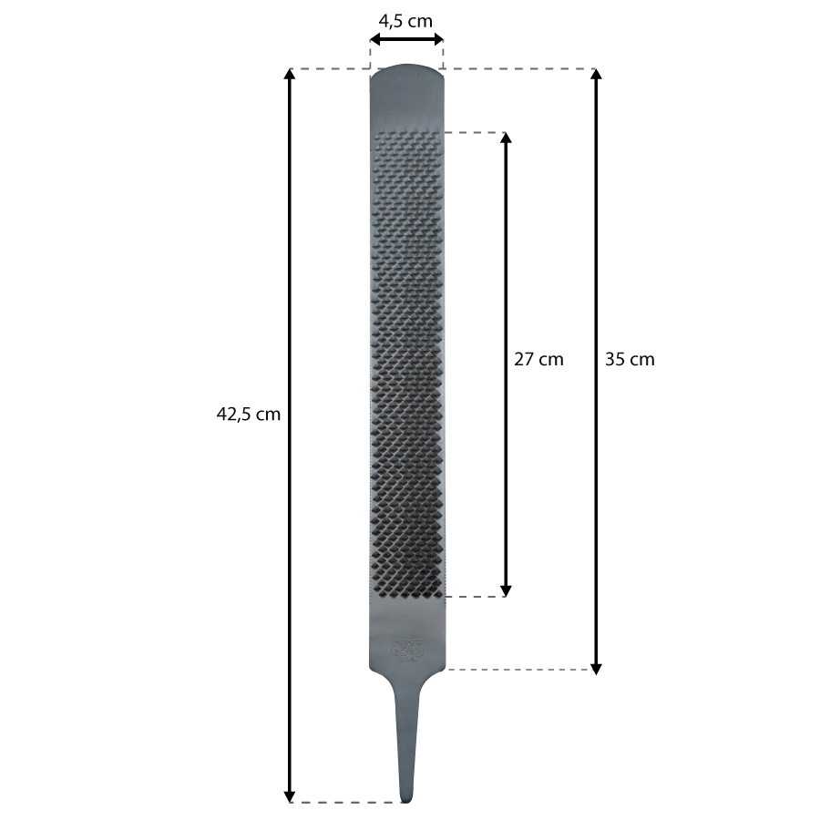Esquema Save Edge con total de 42,5 cm y cuerpo nominal de 35 cm