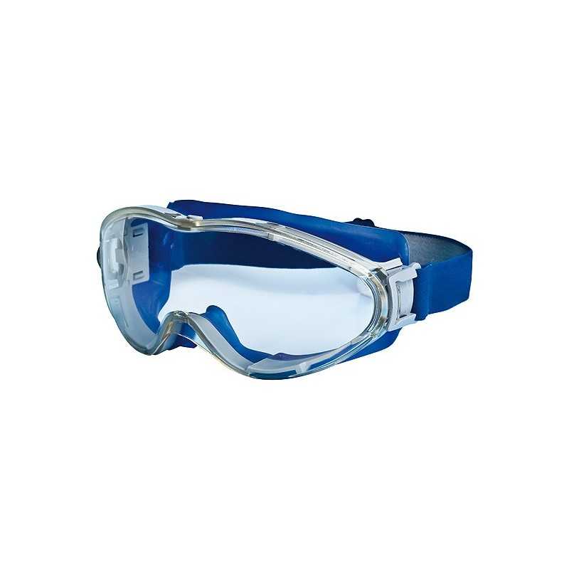Gafas panorámicas Pferd con cinta elástica azul