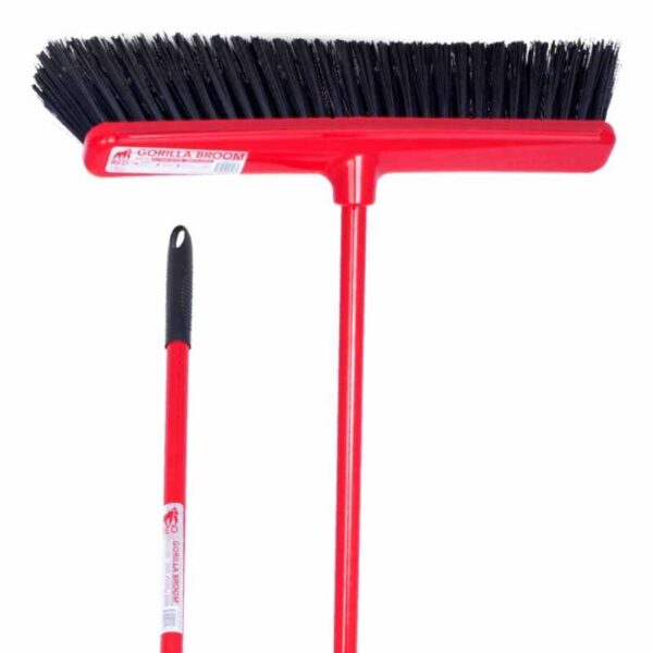Cepillo Red Gorilla Broom de 50 cm rojo, detalle de cabezal y mango