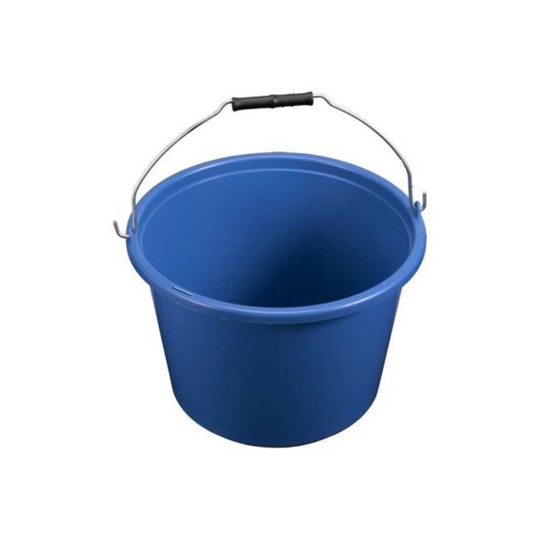 Cubo azul de 12 litros con asa metálica