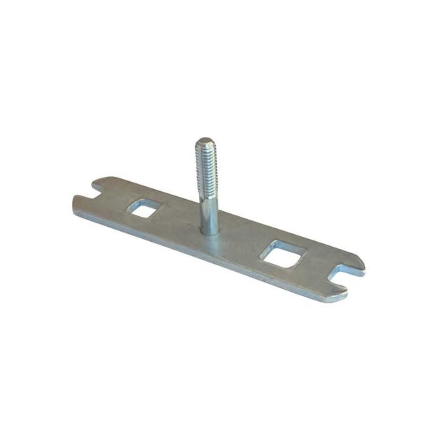 Llave en T con travesaño perforado y vástago roscado