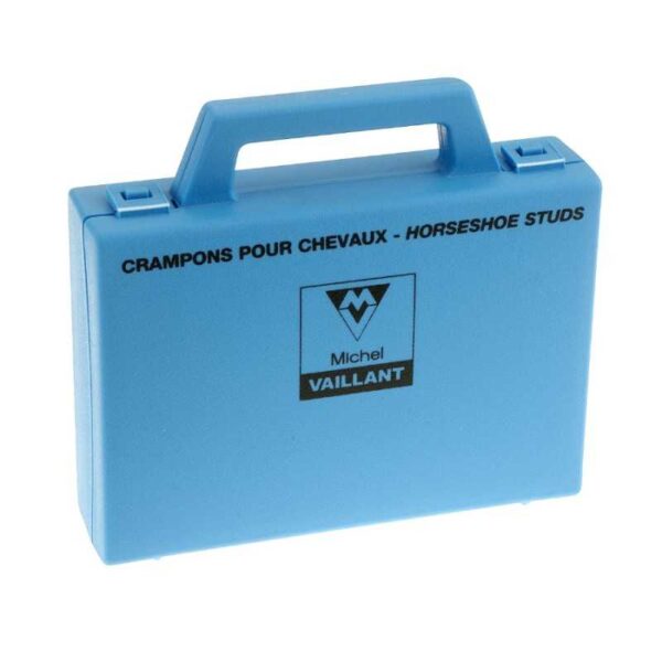 Caja azul cerrada del estuche Michel Vaillant sin tungsteno