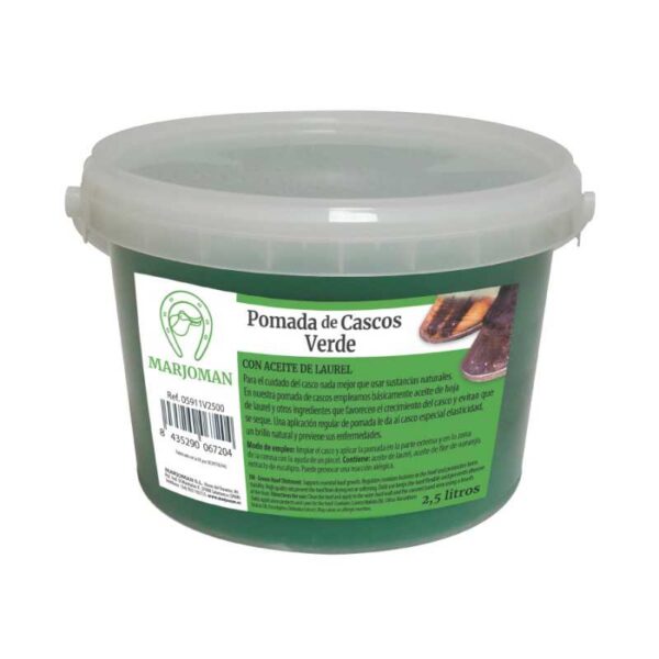 Envase de pomada verde Marjoman de2,5litros