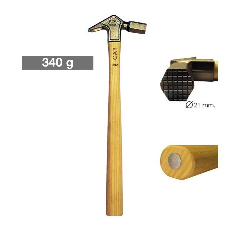 Martillo Icar de 340 g con detalle de cara de 21 mm e imán