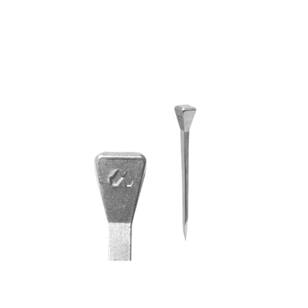 Clavo Mustad MX completo y detalle de cabeza