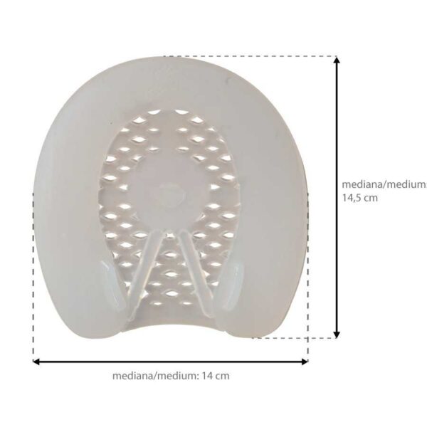 Plantilla compensada mediana, esquema de 14 por 14,5 cm