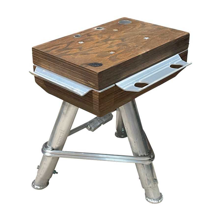 Mesa Delta Power Block con bloque de madera y trípode